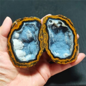 TOP 252G Natürliche Innere Mongolei Gobi Auge Achat Kristall Geode Heilung BY1273 - Bild 1 von 13