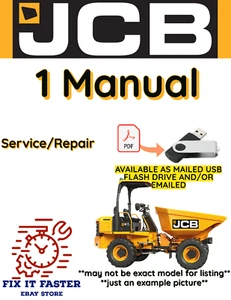 JCB 6 TFT SERVICIO TALLER DE REPARACIÓN DE VOLQUETES MANUAL PDF USB - Imagen 1 de 2