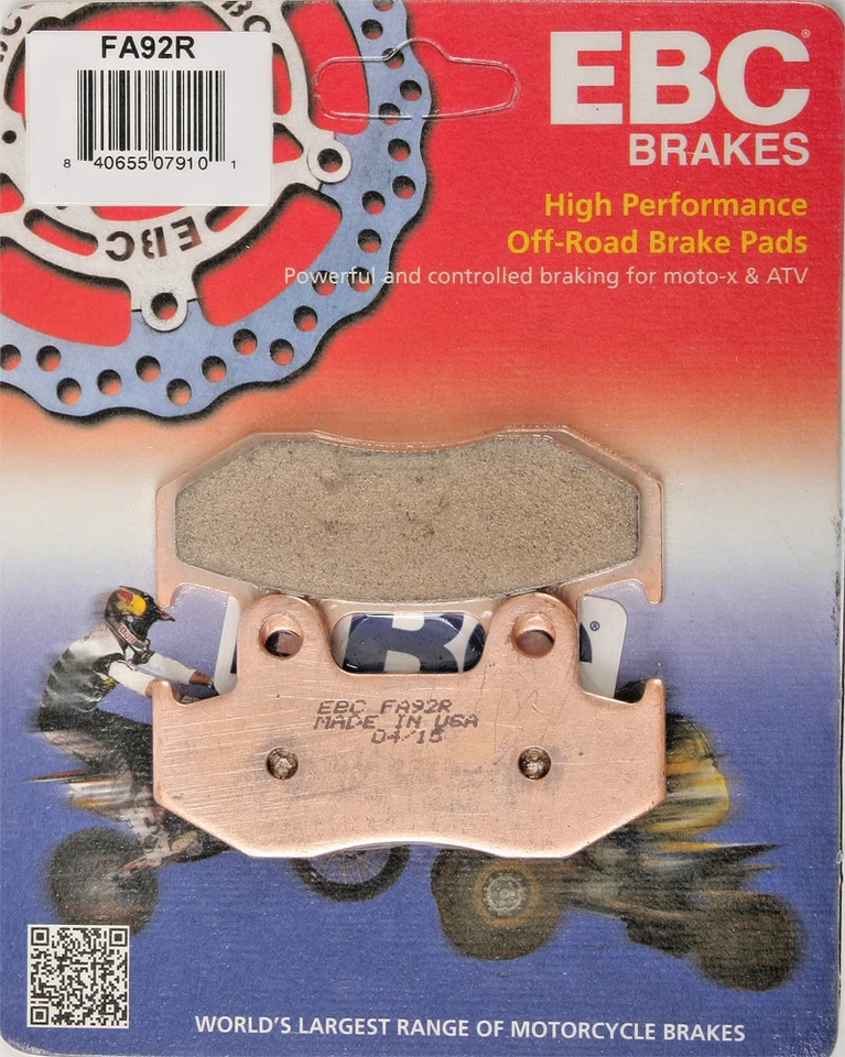 Pastillas de freno delanteras/traseras metálicas EBC "R" HONDA ATC250R TRX250R CR125/250R - FA92R Foto 1 de 1