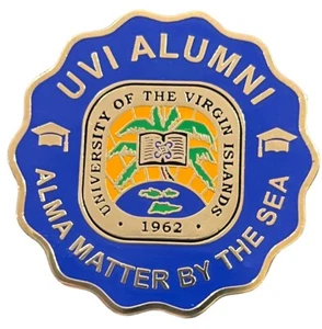 University of the Virgin Islands 1,75" HBCU Sonnenschein Emaille Reversnadel Graduierung - Bild 1 von 5