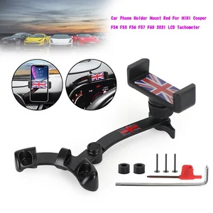Car Phone Holder Mount Red For MINI Cooper F54 F55 F56 F57 20-22 LCD Tachometer - Photo 1 sur 11