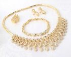 Greek Jewellery Inspired 18k Gold Plated Wedding Necklace Set, Indian 