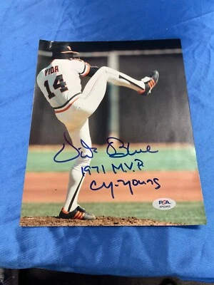 SAN FRANCISCO GIANTS VIDA BLUE 1971 MVP CY YOUNG  SIGNED 8x10  PSA AP23463 Foto 1 de 3