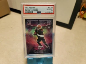 2021 Panini Mosaic Ja’Marr Chase Storm Chasers Rookie PSA 10 Bengals C1213 - Picture 1 of 6