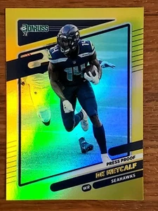 DK Metcalf Seahawks 2021 Panini Donruss Press Proof Gold Holo Premium Stock #29 - Foto 1 di 1