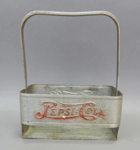 Vintage Pepsi Cola Aluminium Flasche 6 Stück Caddy Halter 30er 40er Jahre - Bild 1 von 4