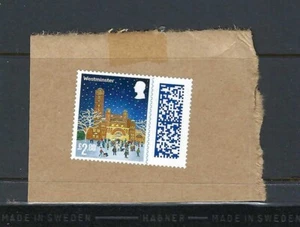 United Kingdom UK Christmas bar coded on piece. Fine Used. FU. - Picture 1 of 1