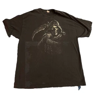 Exile Grim Reaper Skull Graphic Alstyle Mens XL Vintage Y2K Faded Hard Core READ - Picture 1 of 9
