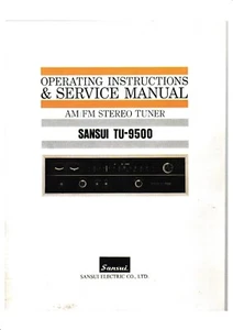 Service Manual Instructions With Operating Instructions for Sansui TU-9500 - Bild 1 von 1