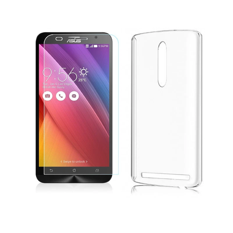 Pellicola in vetro e cover in silicone slim per ASUS ZENFONE 2  5,5" POLLICI - Immagine 1 di 1