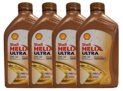Shell Helix Ultra ECT C2/C3 0W-30 4x1 Liter MB 229.52 VW 50400 VW 50700 Motoröl - Bild 1 von 3