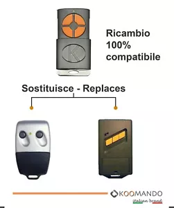 Remote Radio Control Key4 Compatible Rib Moon T433 LED Yellow 2 Or 4 Keys - Picture 1 of 9