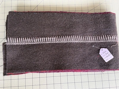 Pendleton Wool Blanket weight Fabric Remnant 66x8.5 heather brown F106 - Image 1 of 3