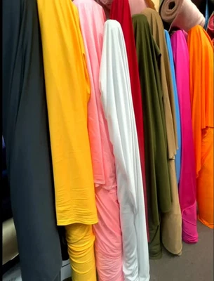 "Tela de spandex de nailon Milliskin brillante premium por yarda - 4 vías elástica 60"" de ancho" Foto 1 de 4