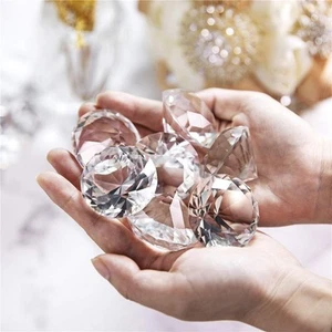 Pack of 10 Crystal Diamond Jewel Home Decor, Wedding Table Decoration, Glass ... - Picture 1 of 7
