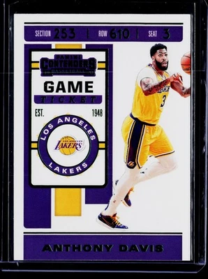 2019-20 Panini Contenders #7 Anthony Davis Game Ticket Green - Image 1 of 2