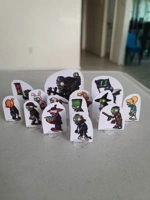 PVZ Plantas Vs Zombies Juego de Mesa Personalizado Peones Fichas Diorama Juguetes Piezas Lote x10 Foto 1 de 4