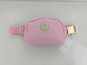 NWT! Lilly Pulitzer Jeanie Quilted Belt Bag In Conch Shell Pink Butterfly Quilt - Picture 1 of 15