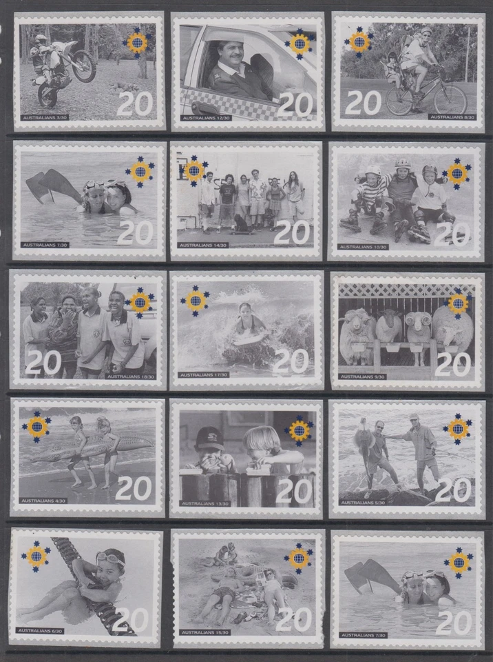 AUSTRALIANS MUH CINDERELLA STAMPS x 15 (JD7103) - Image 1 of 1