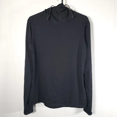 Nike Pro Dri Fit Black Long Sleeve Hoodie Shirt Women's Size M Thumbholes - Image 1 of 4