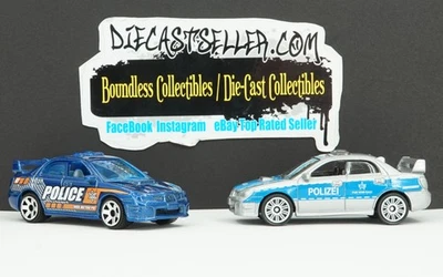 MATCHBOX LOT SUBARU 2007 WRX IMPREZZA POLICE 2020 SILVER SPEEDERS 2021BLUE JAPAN - Image 1 of 2