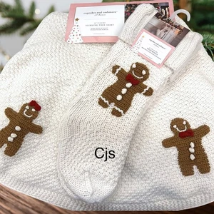 Set 2 calze natalizie gonna albero pan di zenzero e pan di zenzero in cashmere cupcakes e cashmere - Foto 1 di 9