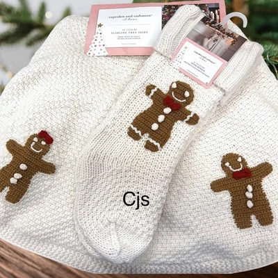 Cupcakes And Cashmere Gingerbread Tree Skirt And Christmas Stockings Set Of 2 - Image 1 of 4