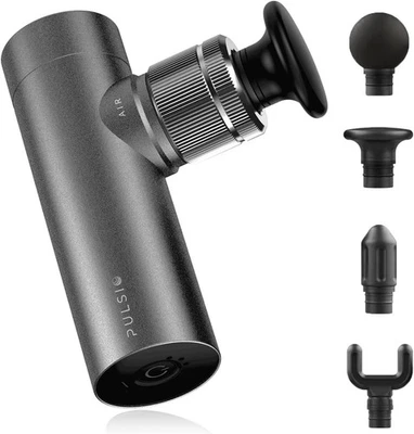 PULSIO AIR MINI MASSAGE GUN DEEP TISSUE MUSCLE - SILVER. 100% GENUINE.
