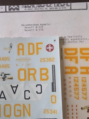 Décalcomanies Maquette Avion 1:72 B17 - Photo 1/4