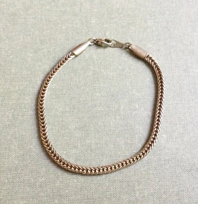 "Pulsera de cadena cola de zorro vintage de acero inoxidable de 8"" unisex" Foto 1 de 4