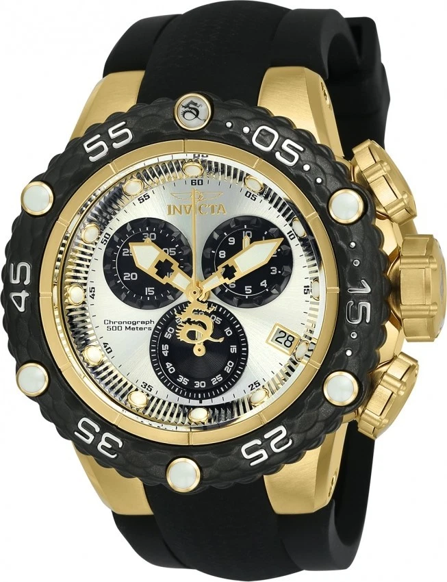 Reloj INVICTA 24445 Hombre 50mm Subaqua Noma VI Correa Silicona - Negro/Dorado 500 mt Foto 1 de 4