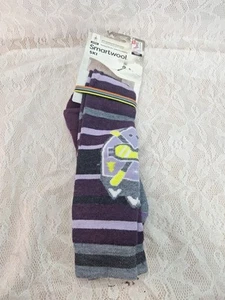 New Smartwool Ski XL Merino Wool Socks Sz 12-14.5 Purple Striped Unisex Cushion - Picture 1 of 7