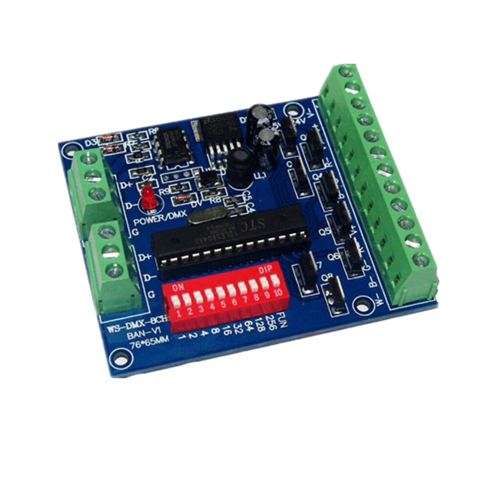 Decoder DMX512 8 CH Channel RGBW Controller LED Stage Lighting CMOS Output - Image 1 of 4