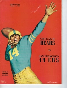 1956 10/14 football program San Francisco 49ers v Chicago Bears Wrigley Field VG - Picture 1 of 1