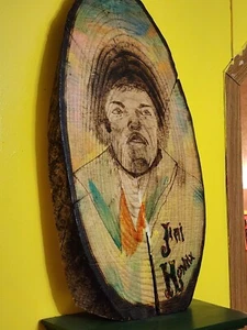Jimi Hendrix Experience Original Woodburning/paint Piece - Picture 1 of 11