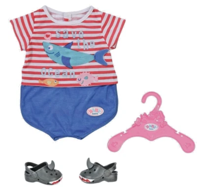 ZAPF CREATION ZAPF 834268 BABY born® Bath Pyjamas & Clogs blau 43 cm / Neu