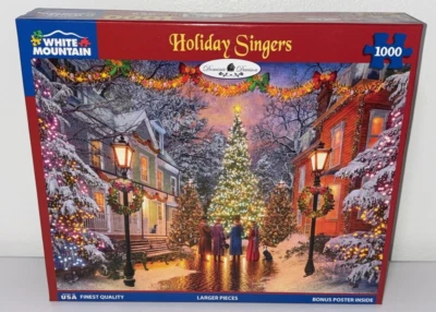 White Mountain Holiday Singers Jigsaw Puzzle 1000 Pc Larger Pieces 24 x 30 New! - Image 1 of 4