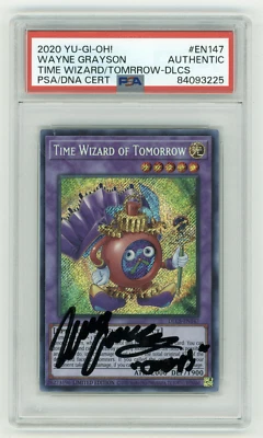 PSA Signed Wayne Grayson Yu-Gi-Oh! Time Wizard of Tomorrow Dragons of Legend - Image 1 of 2