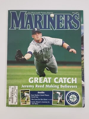 Official Seattle Mariners Magazine July 2005 Jeremy Reed w/ Scorecard - Image 1 of 4