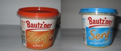 Bautzner Mustard HOT & Medium HOT 2 X 200ml / 6.7 Fl Oz New From Germany • 30.96$