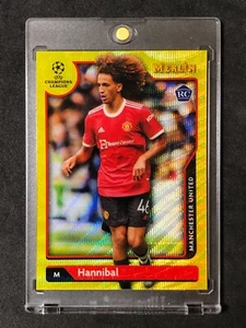 2021-2022 Topps Merlin Chrome UEFA #55 Hannibal RC Yellow Wave Refractor  #d/225 - Picture 1 of 4