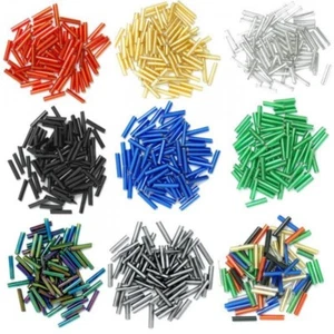 Trimits Long Bugle Beads Glass 9mm 15g 9 Colours - Picture 1 of 10