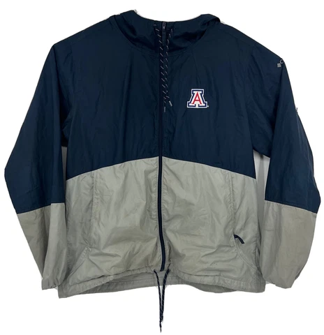 Arizona Wildcats Columbia Full Zip Hooded Windbreaker Jacket Mens Sz XL Cover