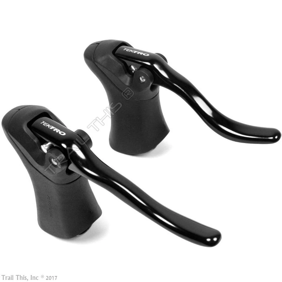 Tektro RL340 Pair Road Bike Brake Lever Aero Short-Pull Levers Set All Black - Image 1 of 4