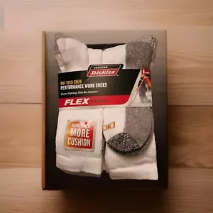 Calcetines de trabajo Dickies Performance para hombre blancos Dri-Tech Crew paquete de 6 6-12 más cojín - Imagen 1 de 4