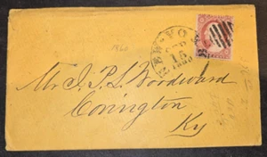 US Scott #25 in copertina con lettera 15 settembre 1880 New York NY a Covington KY - Foto 1 di 3