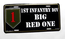 Army 1st Infantry Division BIG RED ONE Embossed License Plate 6 x 12 inches