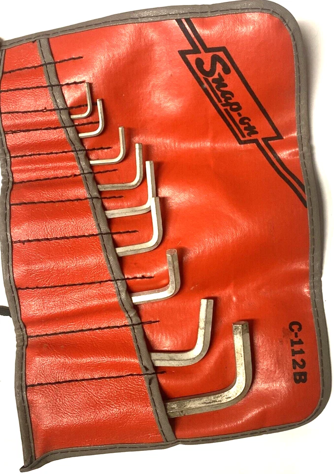 Snap-On 3/32 To 3/8, L-Shaped Hex Keys In Rollup Pouch. - Image 1 of 1