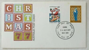 Australia Christmas 1977 Stamps Official Post Office Cover First Day Cooma NSW - Foto 1 di 2