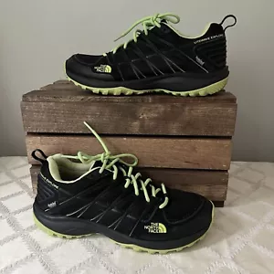 North Face Women's Litewave Explore WP Hydraseal Waterproof Black w Green US 8 - Picture 1 of 7